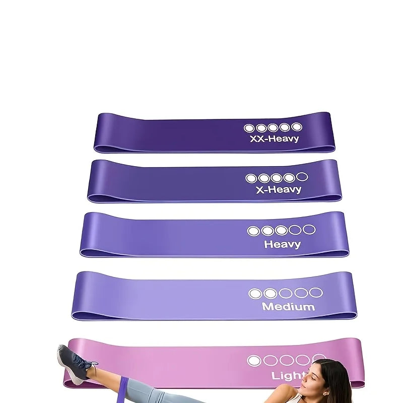 5-Piece Yoga Resistance Bands Set – Stretching & Strength Training