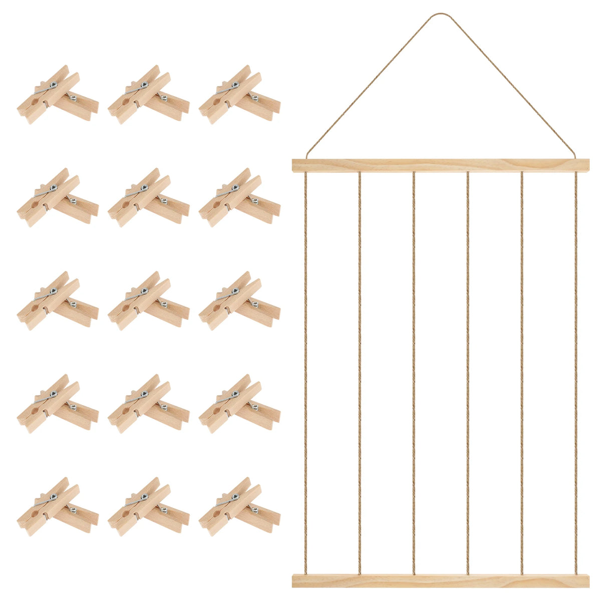 Wooden Hanging Photo Display Holder – Wall Picture & Collage Decor