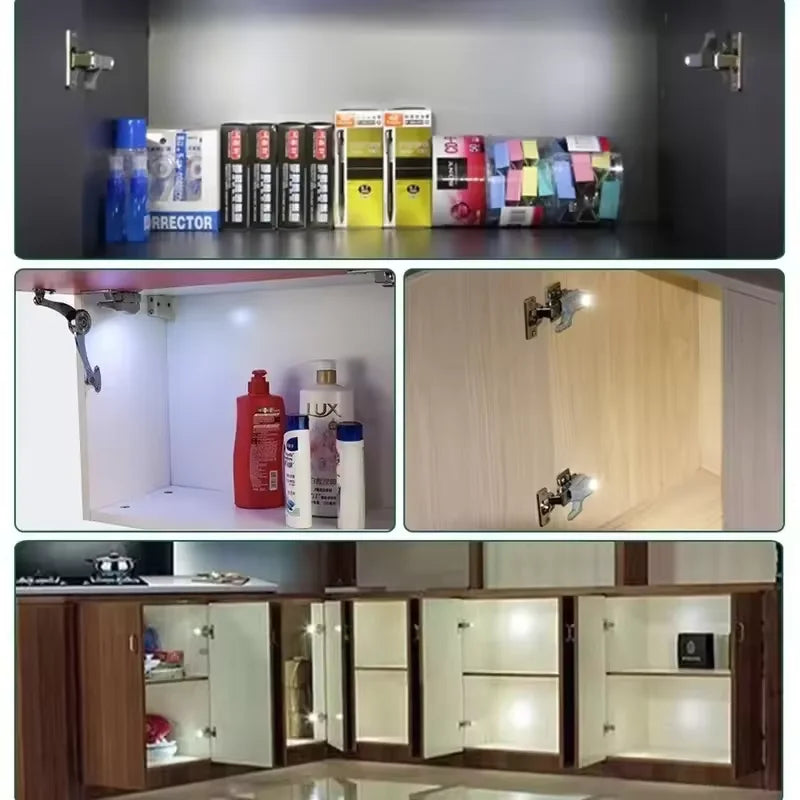 10-Pack Cabinet Hinge LED Lights for Cupboards & Closets
