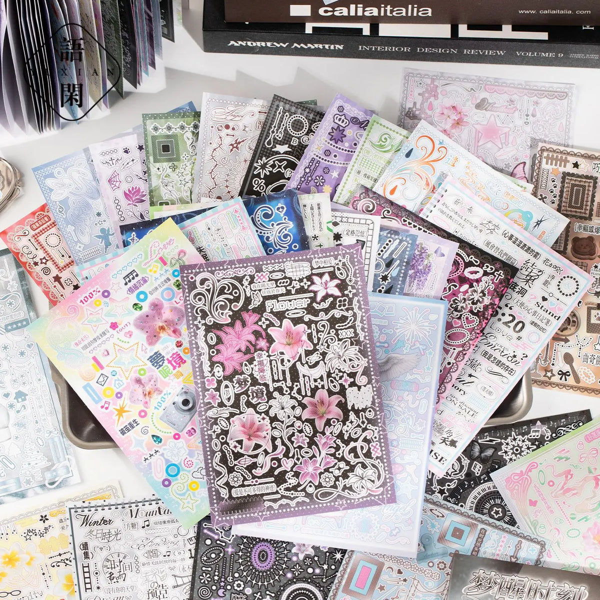 30-Piece Korean Aesthetic Sticker Book for Journals & Planners