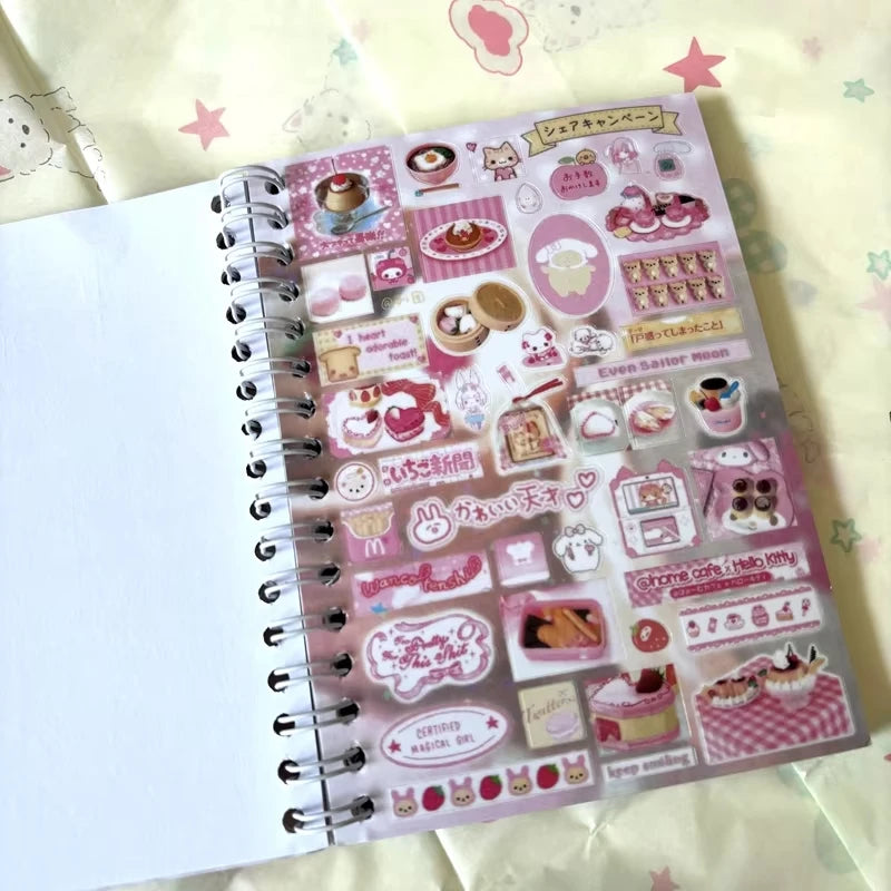 Cute Pink Aesthetic Sticker Book for Journals & Planners