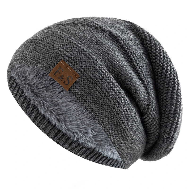 Unisex Fleece-Lined Winter Beanie Hat
