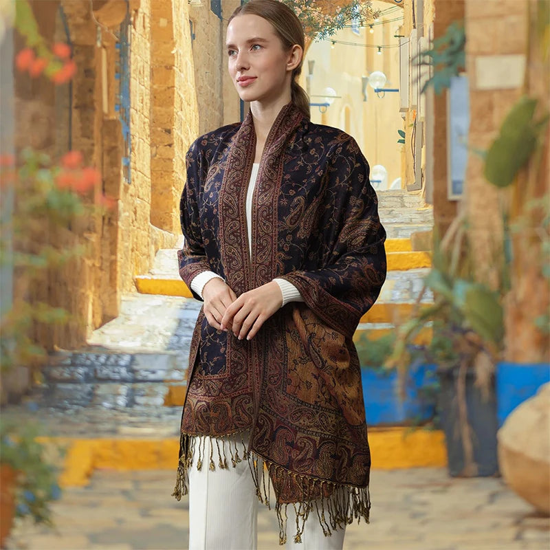 Women's Bohemian Paisley Pashmina Shawl & Wrap Scarf