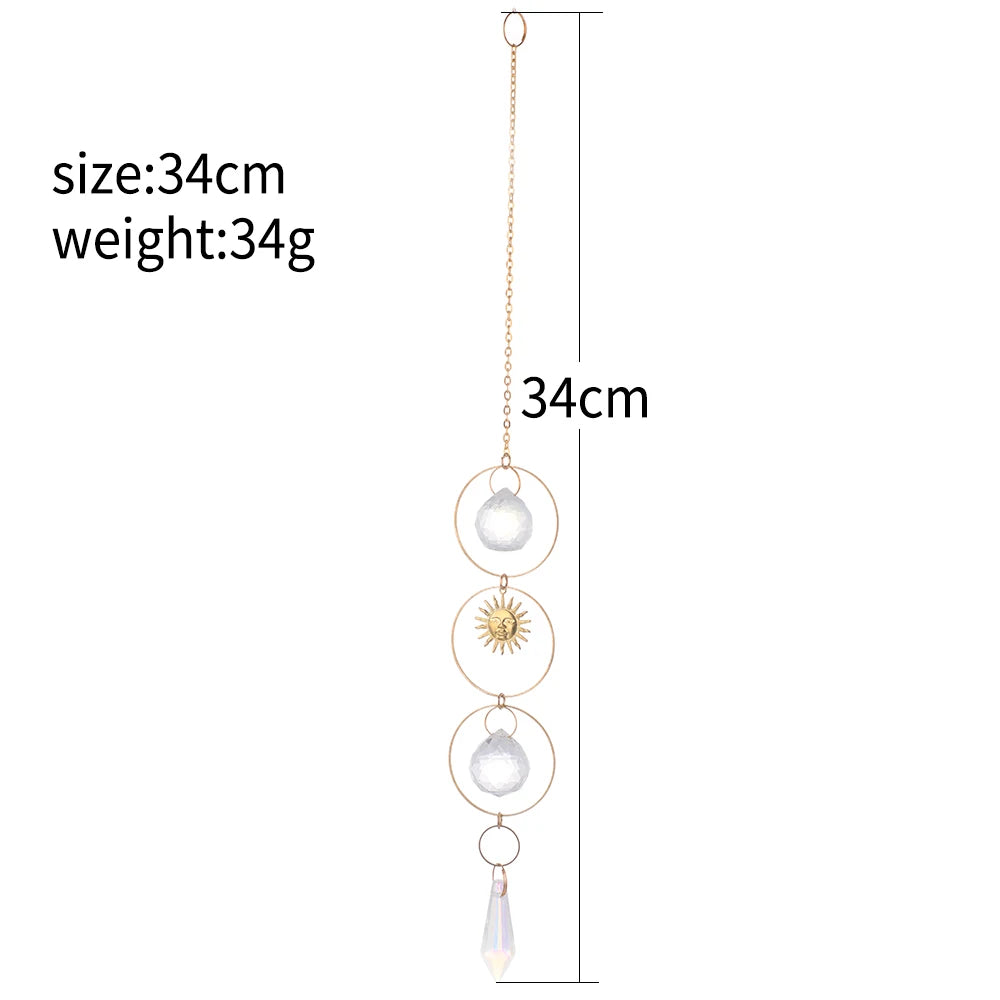 Crystal Moon Suncatcher – Hanging Rainbow Window Decor