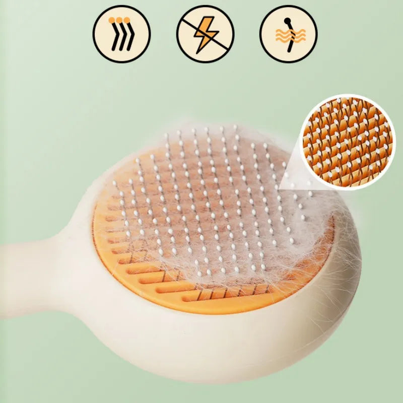 Self Cleaning Cat Brush – Pet Hair Removal Grooming Comb