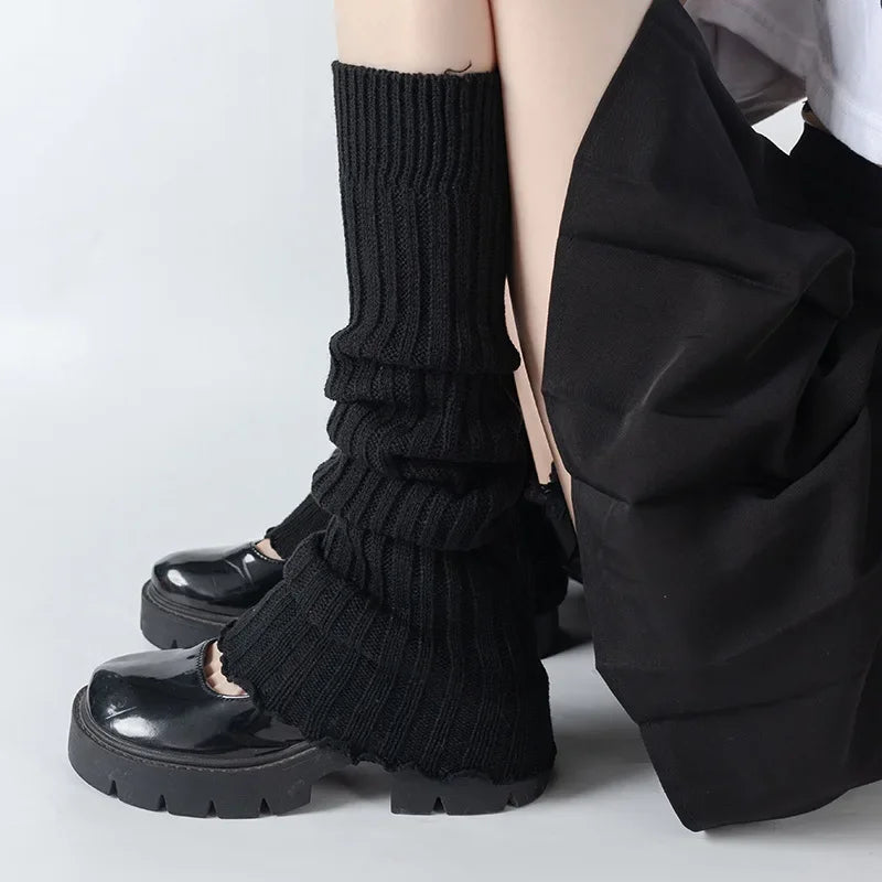 Women's Knitted Leg Warmers – Soft Cozy Winter Boot Socks