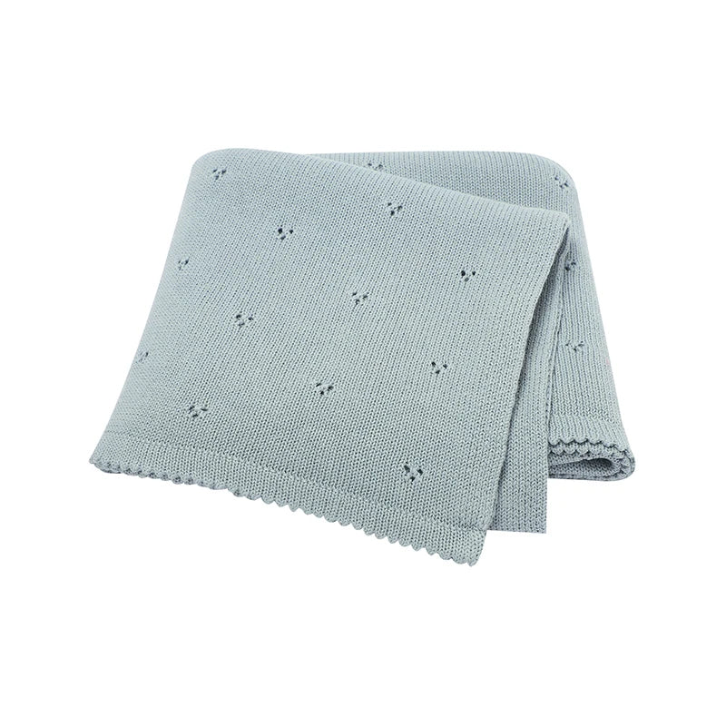 Soft Cotton Knit Baby Blanket – Cozy Newborn & Infant Receiving Blanket