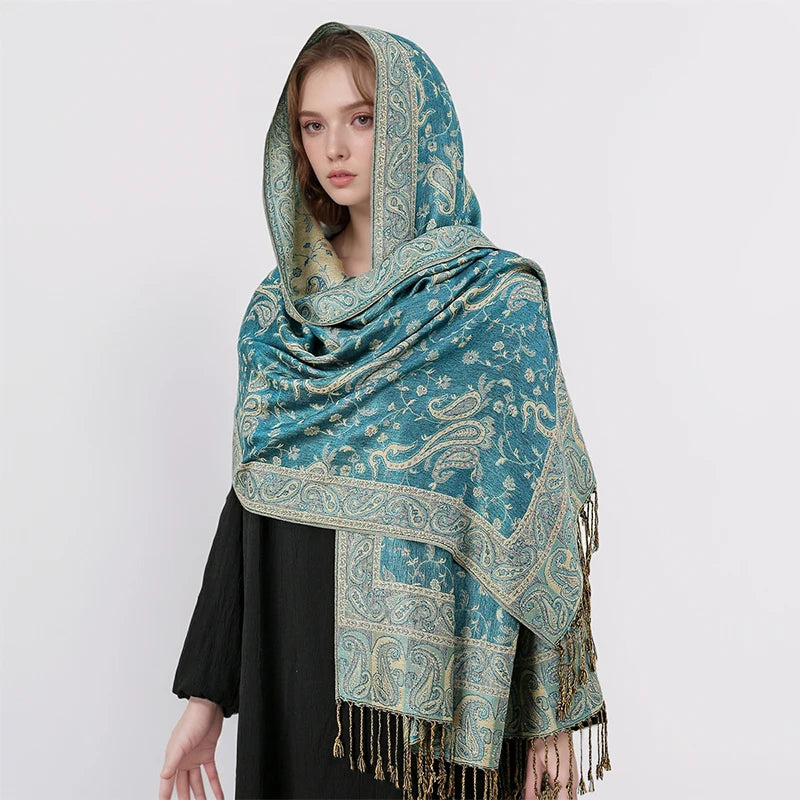 Women's Bohemian Paisley Pashmina Shawl & Wrap Scarf