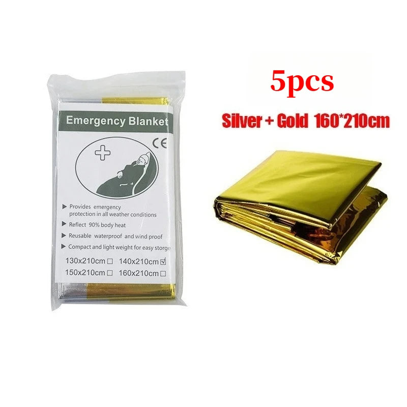 Emergency Thermal Poncho Blanket – Lightweight Foldable Outdoor Survival Cover