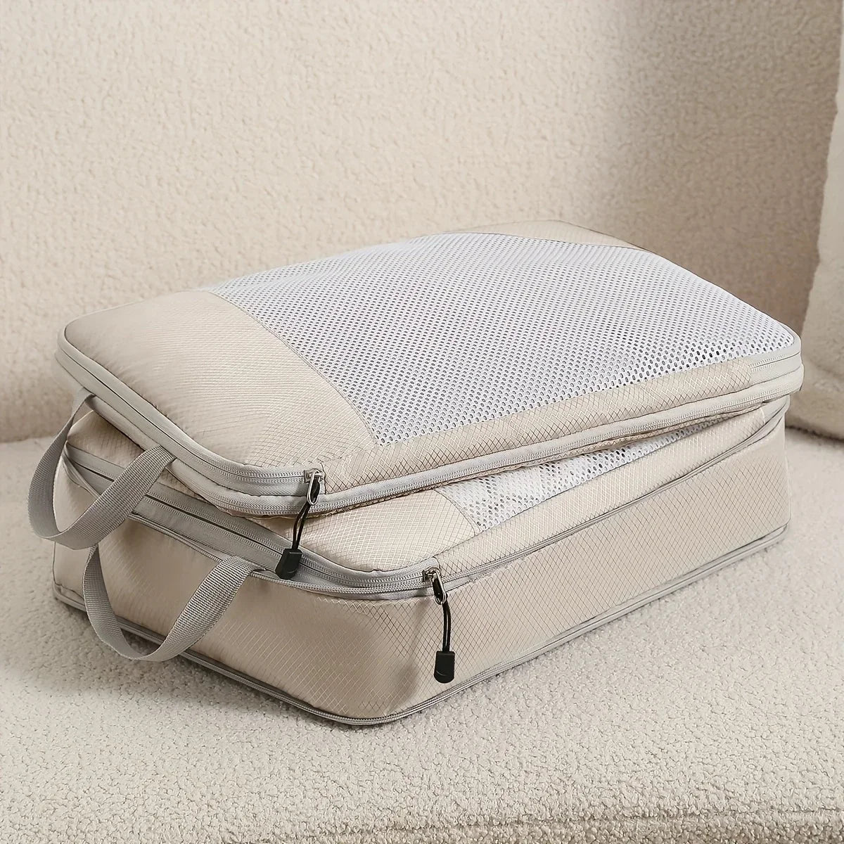 3-Piece Travel Compression Packing Cubes – Luggage Organizer Set