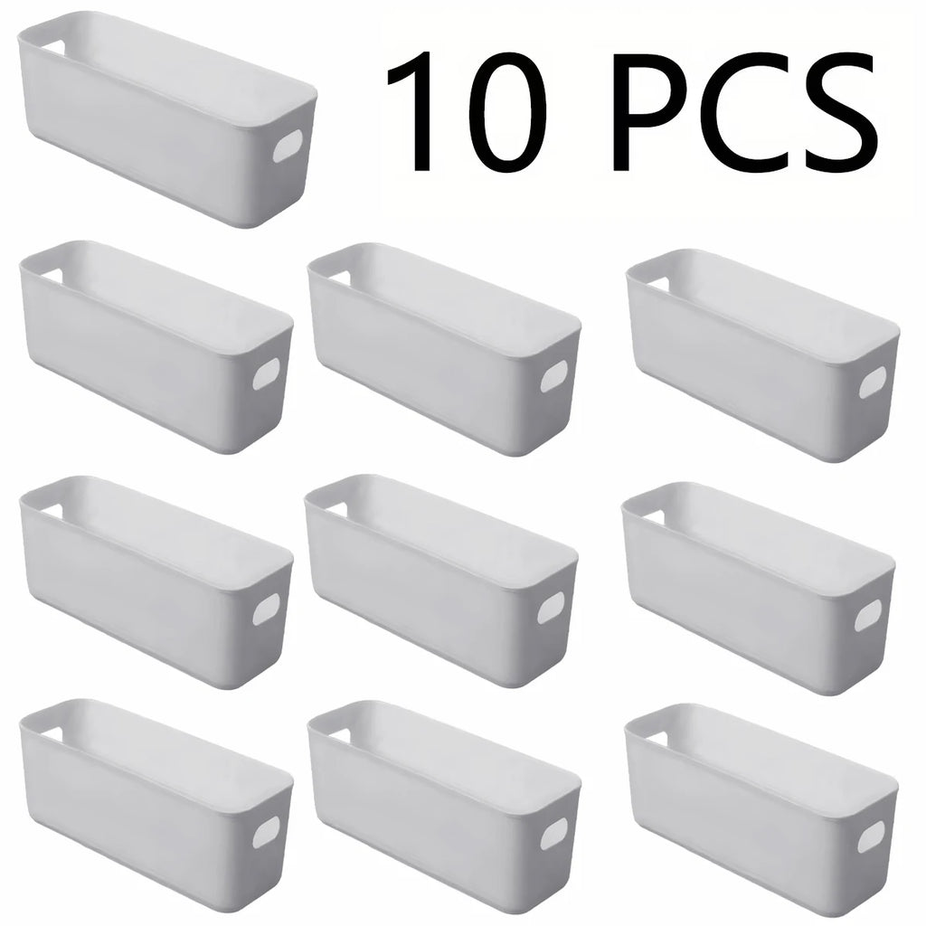 10PCS Multifunctional Drawer Storage Boxes – Desktop & Home Organizers