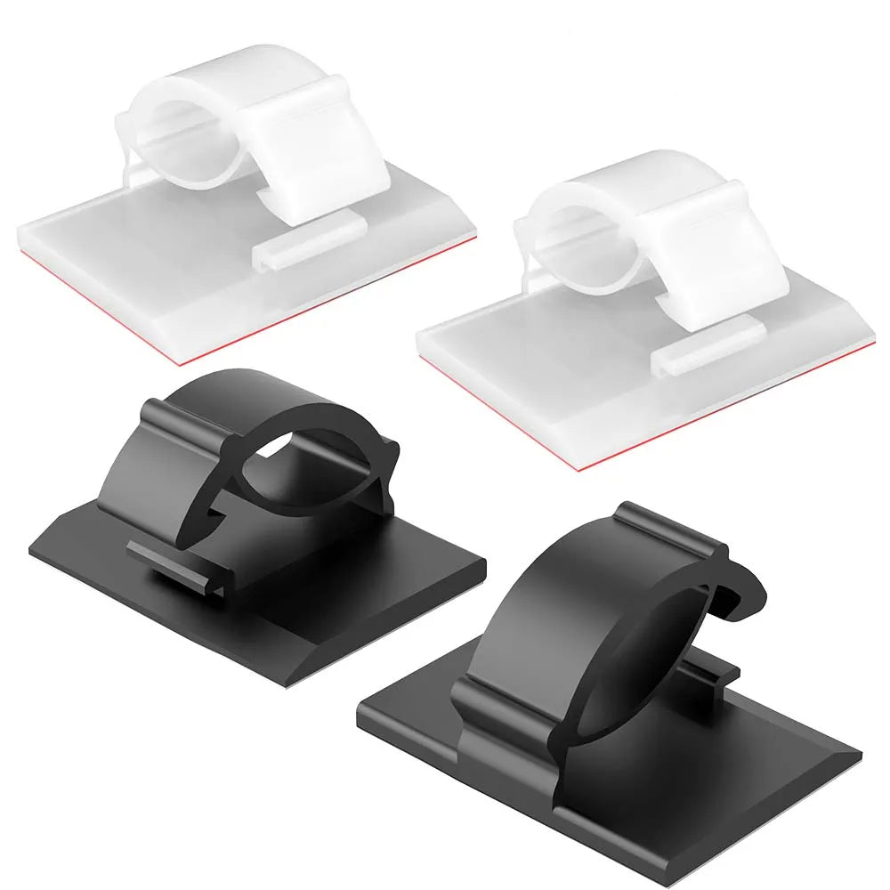 Self-Adhesive Cable Organizer Clips – Desktop Wire Holders
