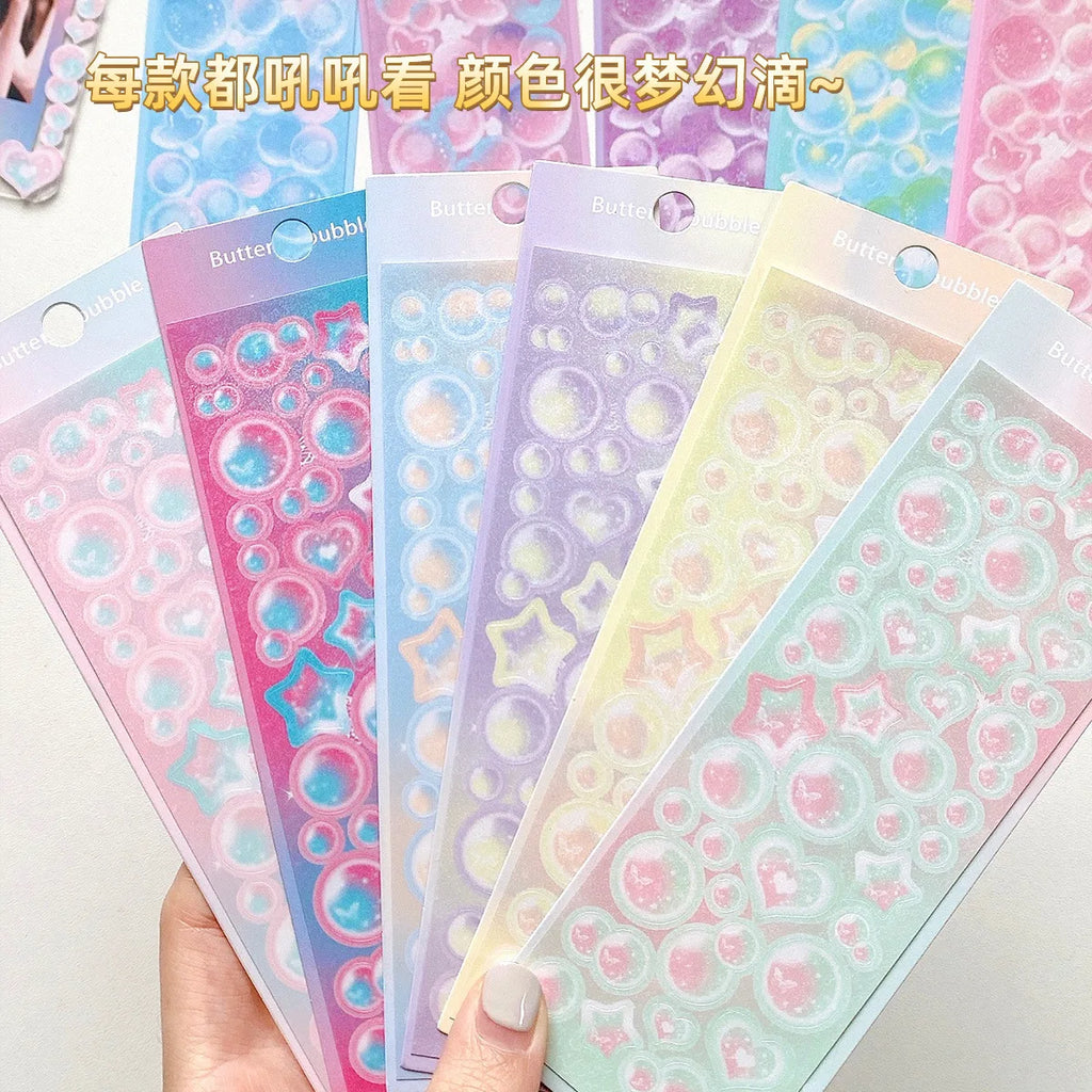 12-Piece Korean Style Decorative Sticker Set for Journals & Planners
