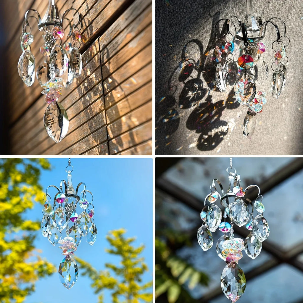 Crystal Sun Catcher – Hanging Rainbow Prism Window Decorationv