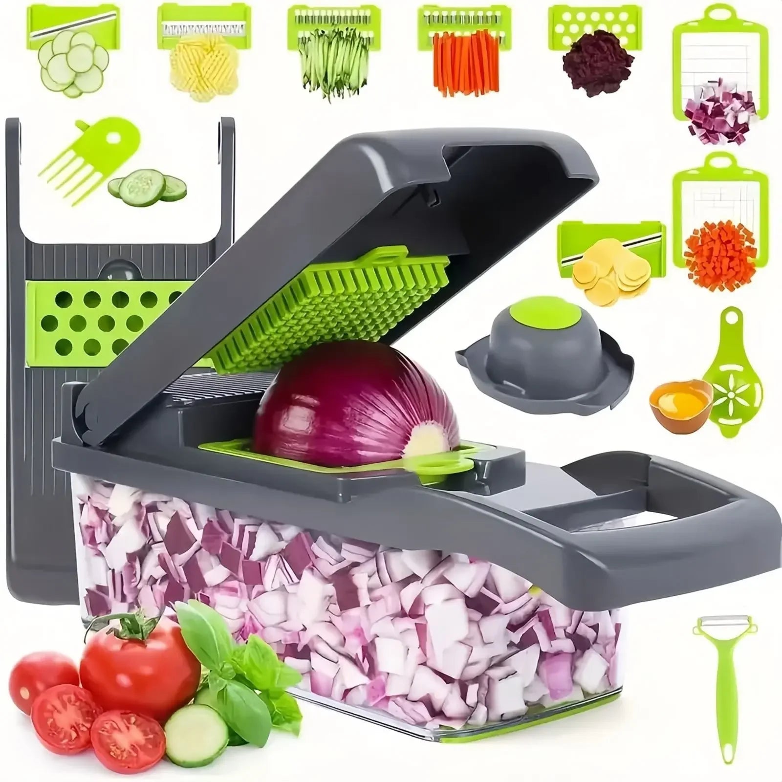 Multifunction Vegetable Chopper & Slicer – Handheld Food Cutter