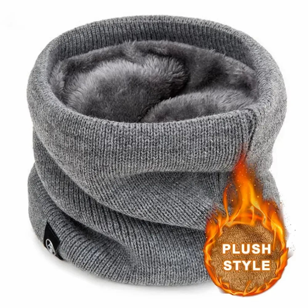 Winter Knitted Neck Warmer – Fleece Lined Thermal Neck Gaiter