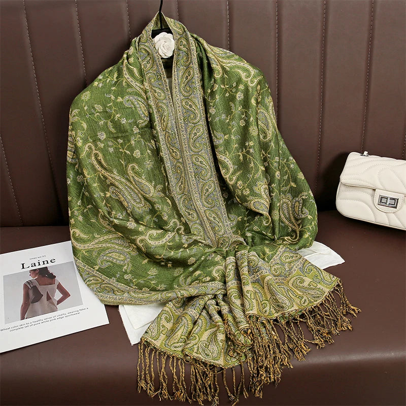 Women's Bohemian Paisley Pashmina Shawl & Wrap Scarf
