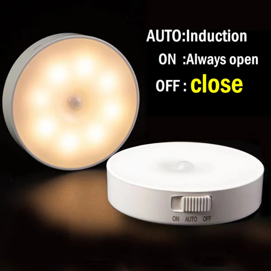 Rechargeable Motion Sensor LED Night Light – Wireless Bedside Lamp