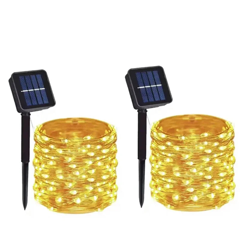 Solar LED Christmas String Lights – Waterproof Outdoor Fairy Lights