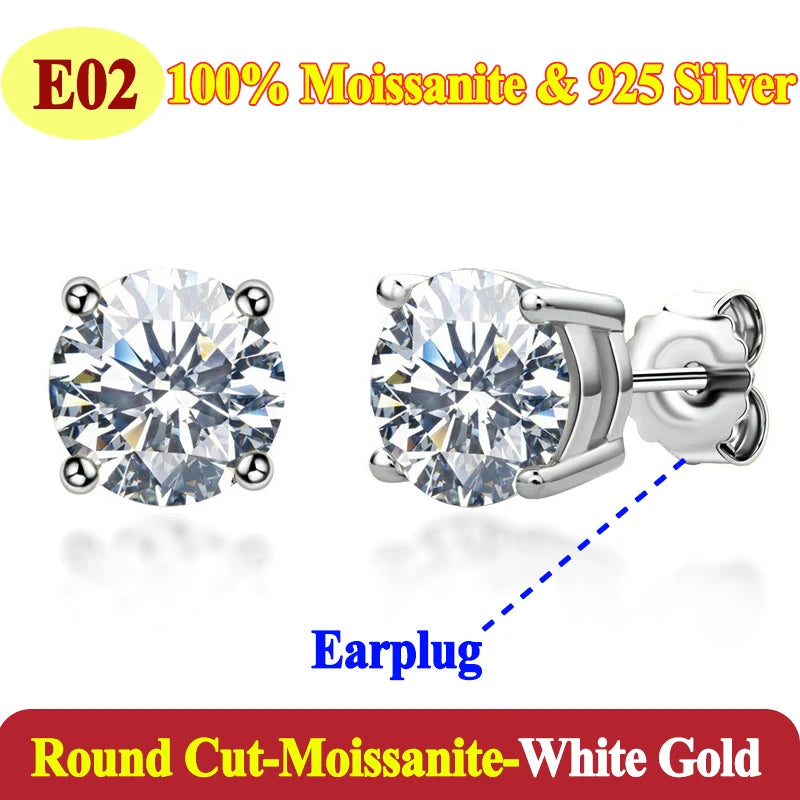 Women's Sparkling Round Stud Earrings
