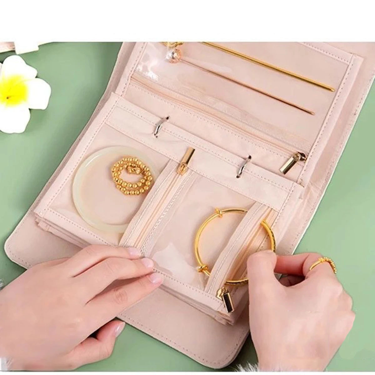 Portable Jewelry Organizer Binder Book