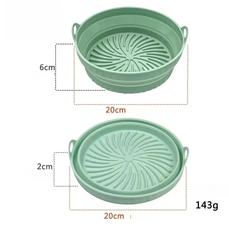 Foldable Silicone Air Fryer Liner – Reusable Baking Tray