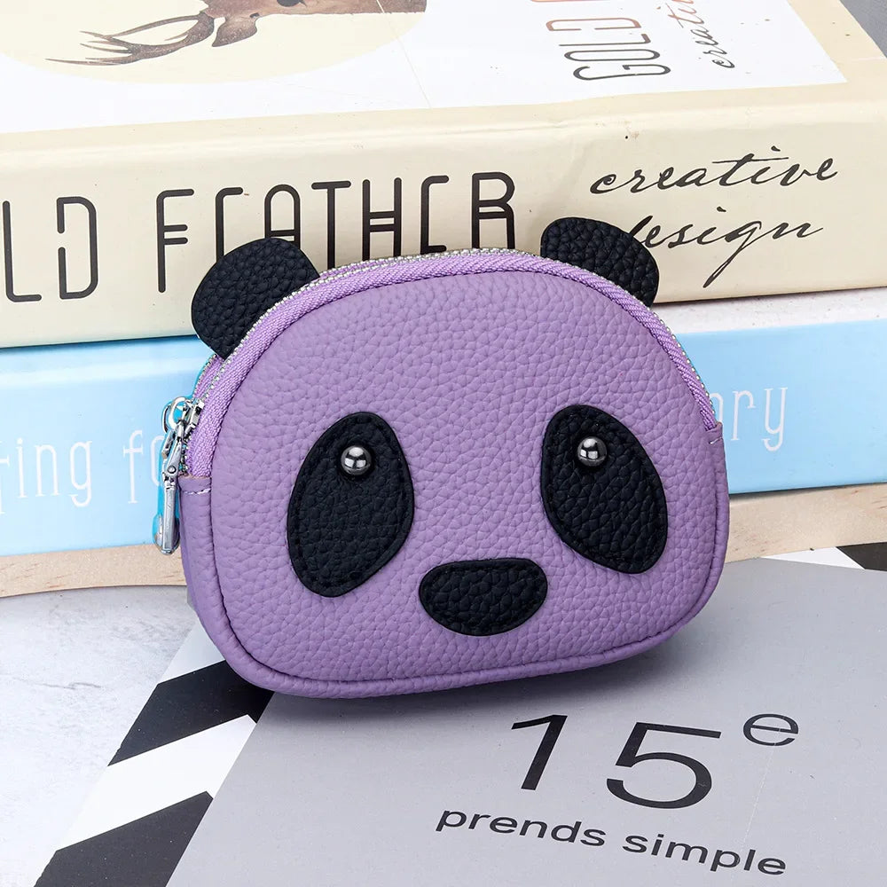Women's Round Mini Coin Purse with Double Zipper