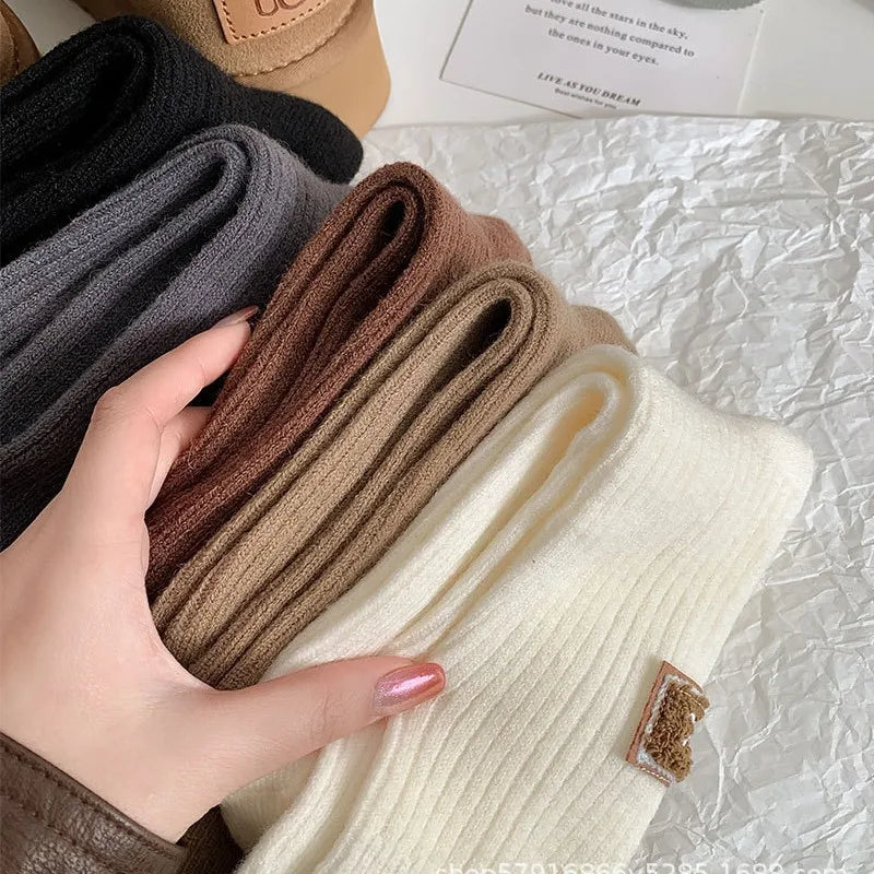 Women's Warm Wool Blend Socks – Soft Cozy Autumn Winter Crew Socks