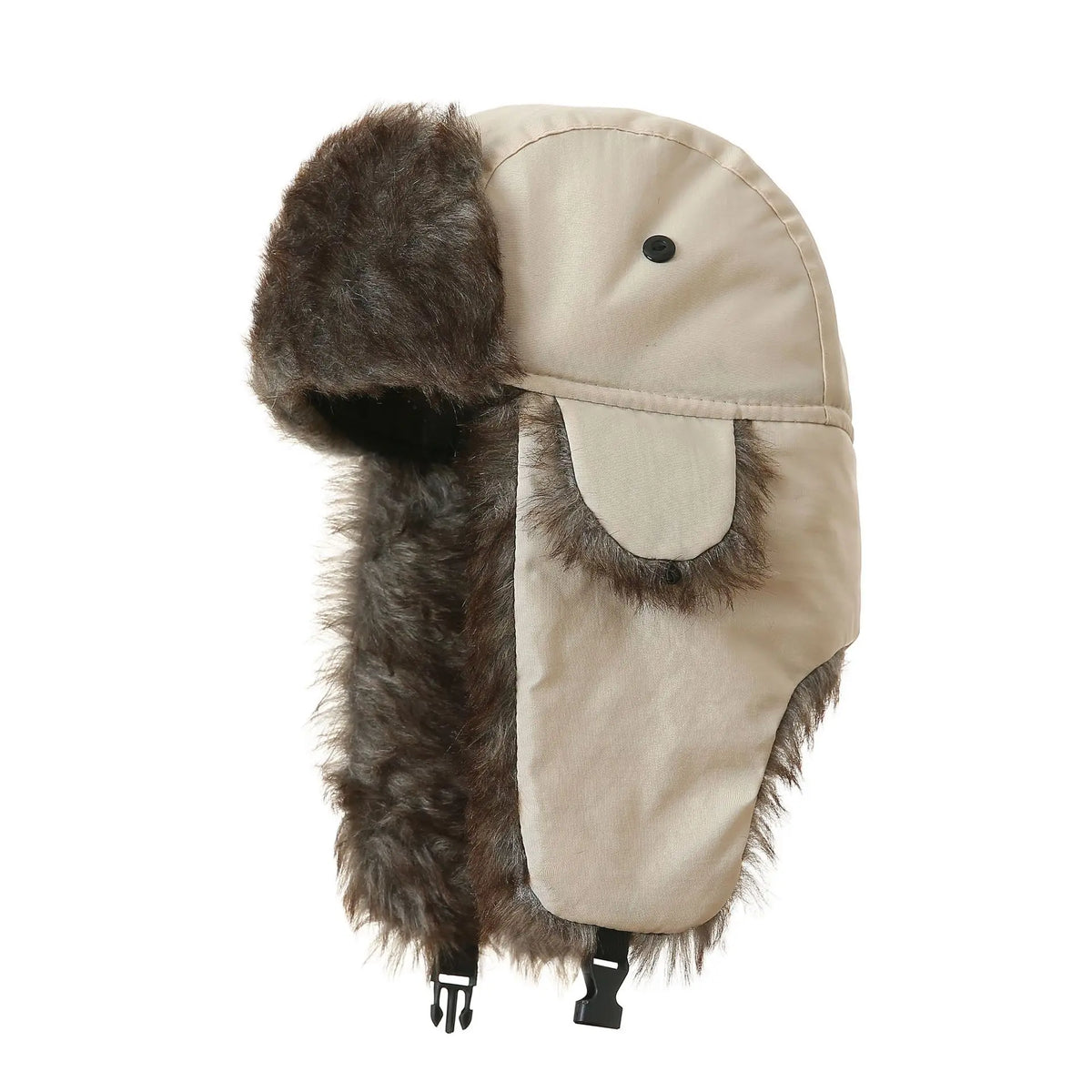 Men's Winter Faux Fur Ushanka Trapper Hat with Ear Flaps