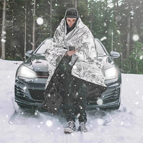 1.6 × 2.1m Emergency Thermal Space Blanket – Lightweight Outdoor Survival Blanket