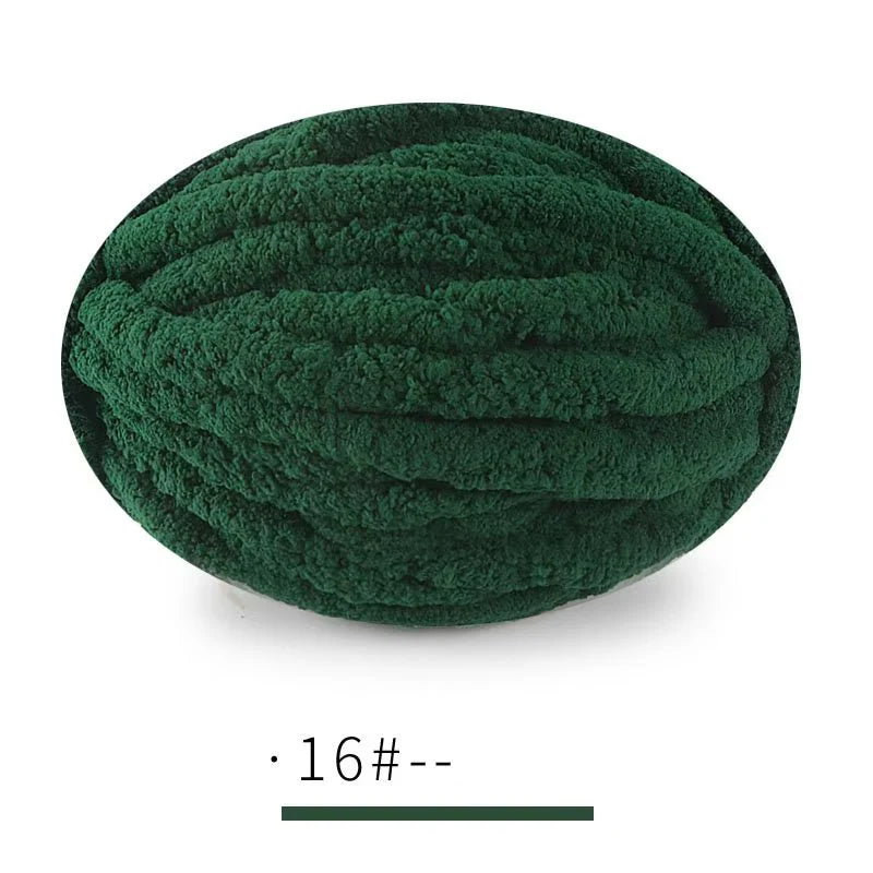 Extra Thick Hand-Knitted Chunky Yarn Blanket