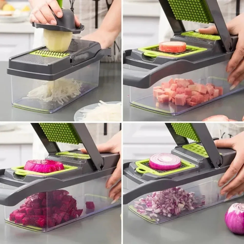 Multifunction Vegetable Chopper & Slicer – Handheld Food Cutter