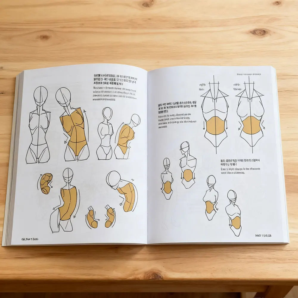 English & Korean Character Drawing Book – Step-by-Step Art Guide