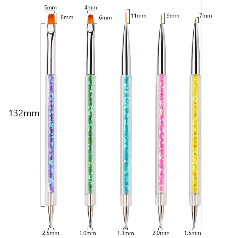 5–20PCS Nail Art Brush Set for Detailed Nail Designs