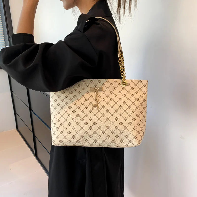 Women's Soft Leather Large Capacity Shoulder Tote Bag