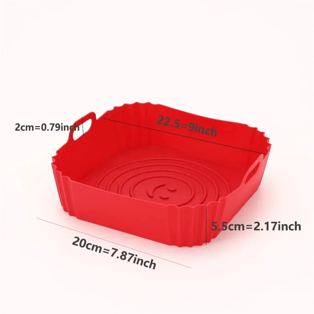 Reusable Silicone Air Fryer Liner – Nonstick Oven Basket Insert
