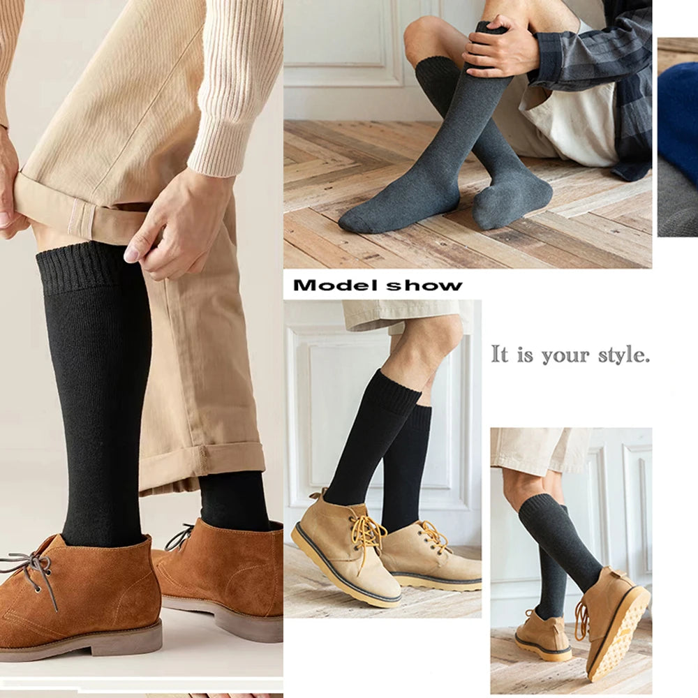 Men's Thermal Knee High Socks – Warm Winter Long Socks