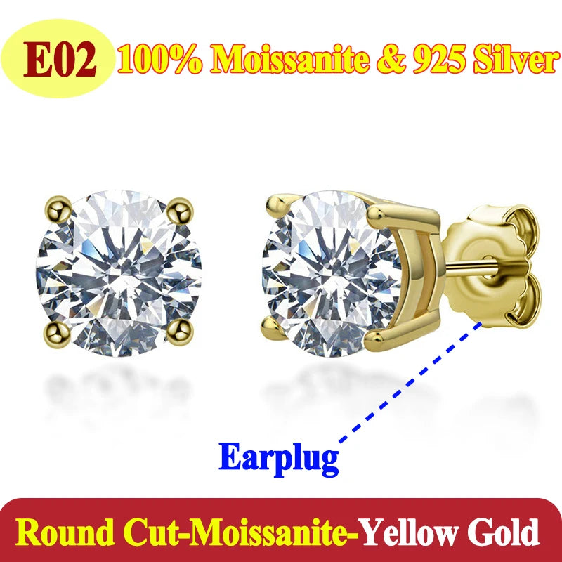 Women's Sparkling Round Stud Earrings