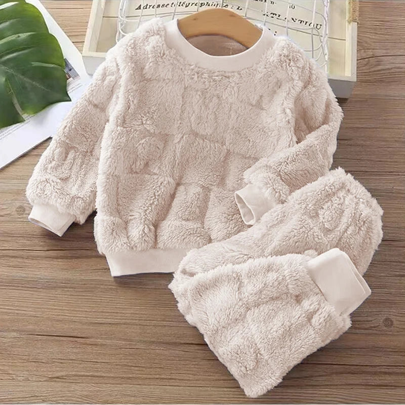 Kids Cozy Flannel Sleepwear Robe for Autumn & Winter