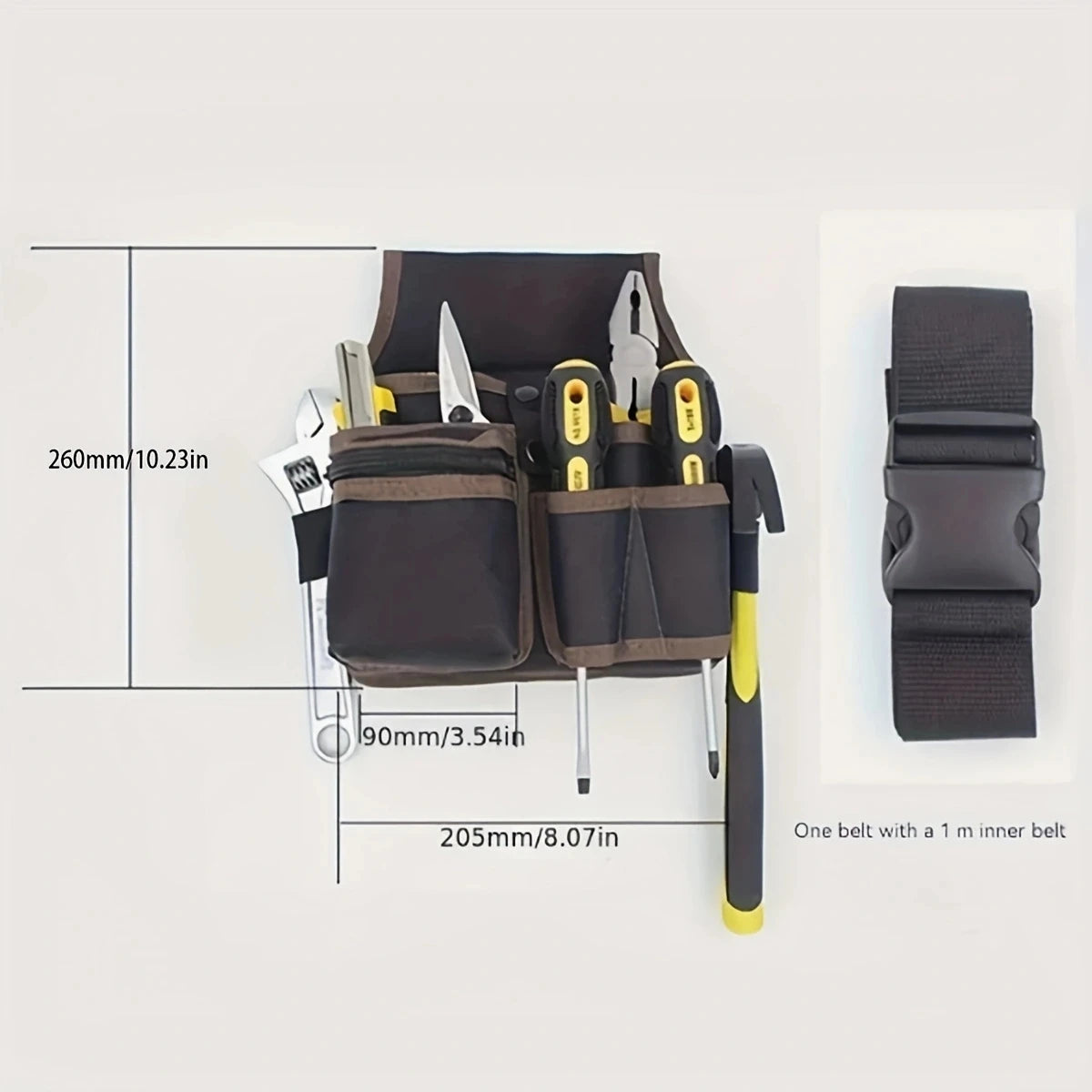 Multi-Pocket Tool Storage Waist Pouch – Utility Belt Organizer for Work