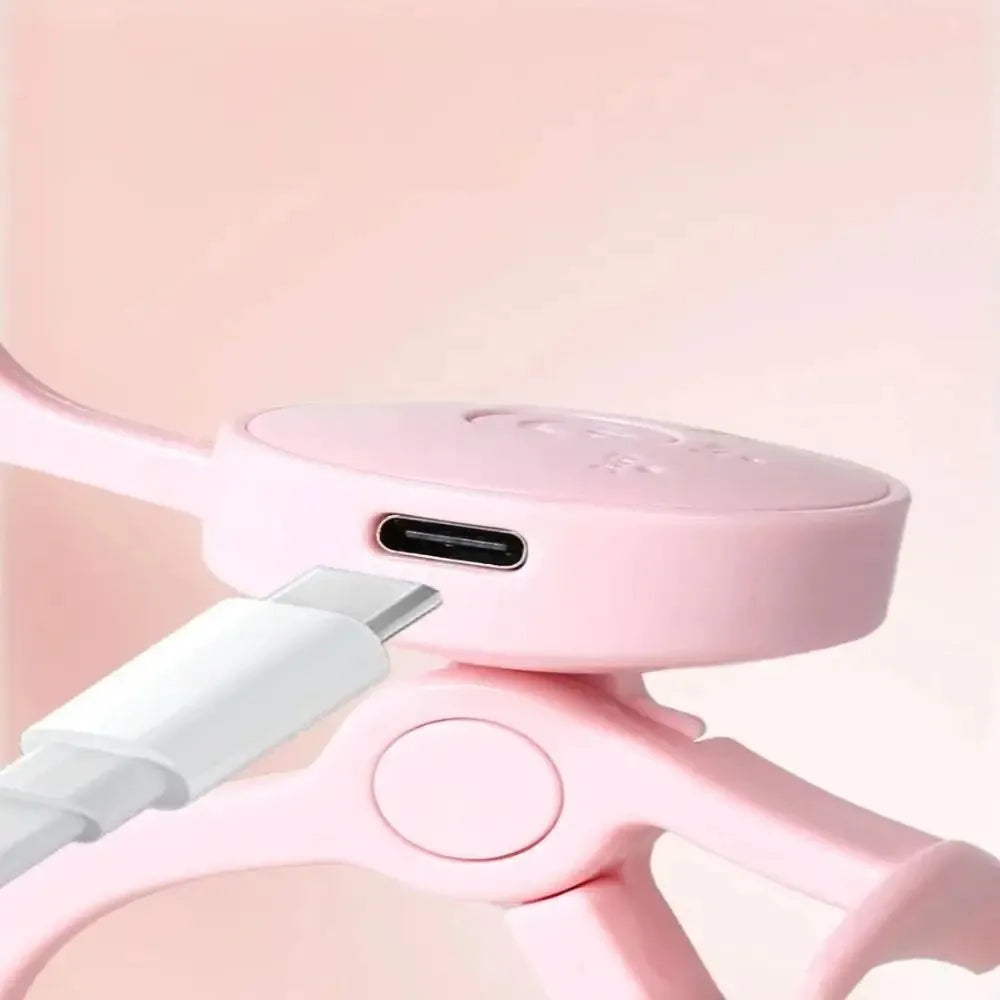 Rechargeable Heated Eyelash Curler with Temperature Control