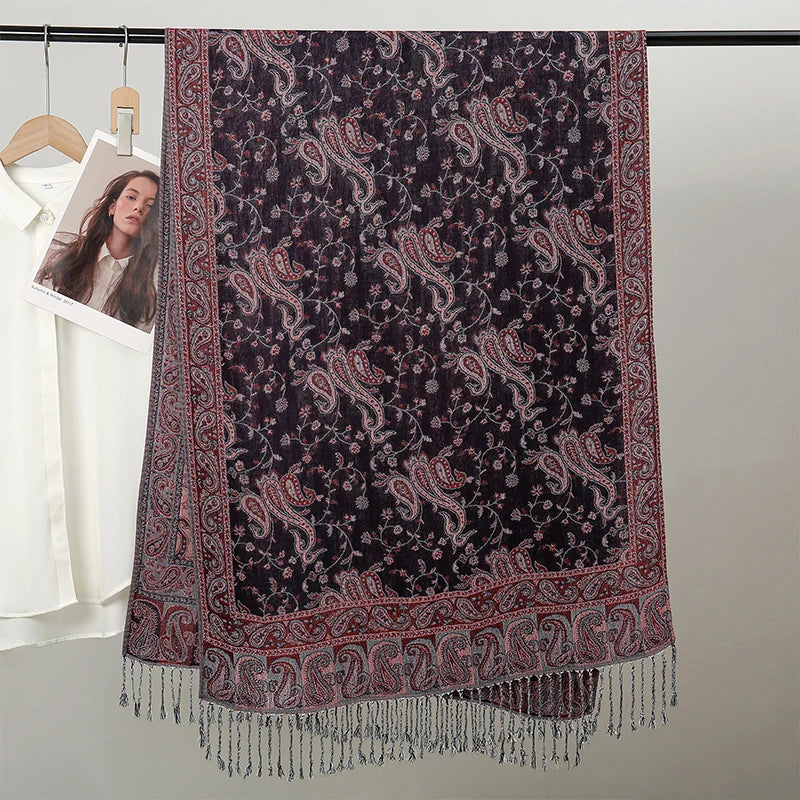 Women's Bohemian Paisley Pashmina Shawl & Wrap Scarf