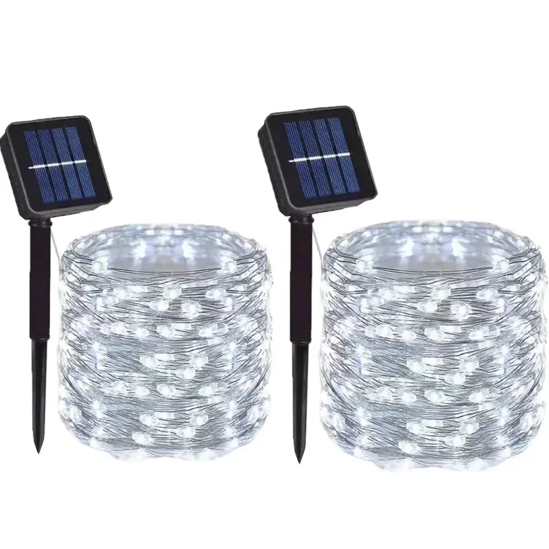 Solar LED Christmas String Lights – Waterproof Outdoor Fairy Lights