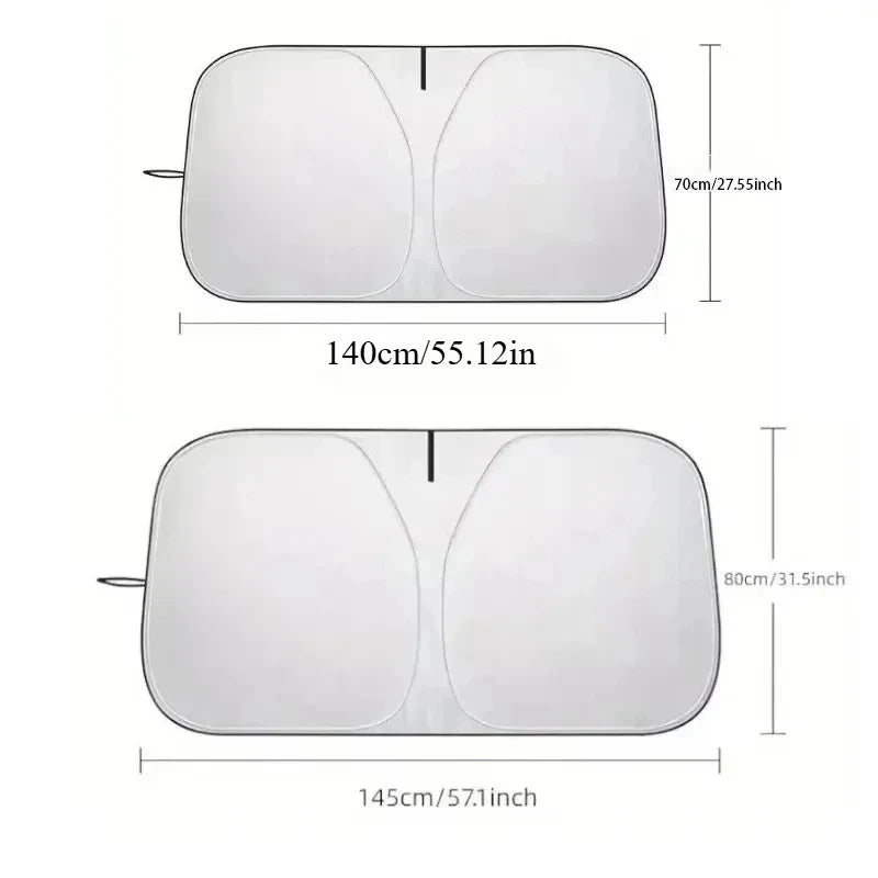 Auto Folding Car Windshield Sun Shade – Reflective Front Window Cover