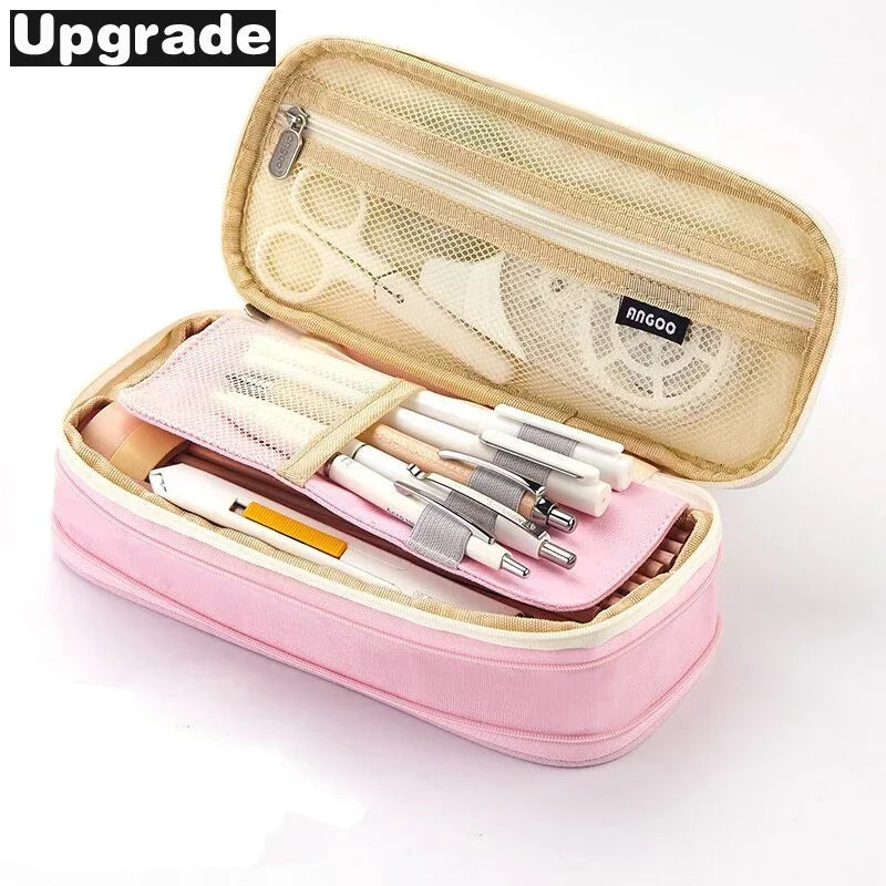 Macaron Color Large Capacity Double-Layer Pencil Case
