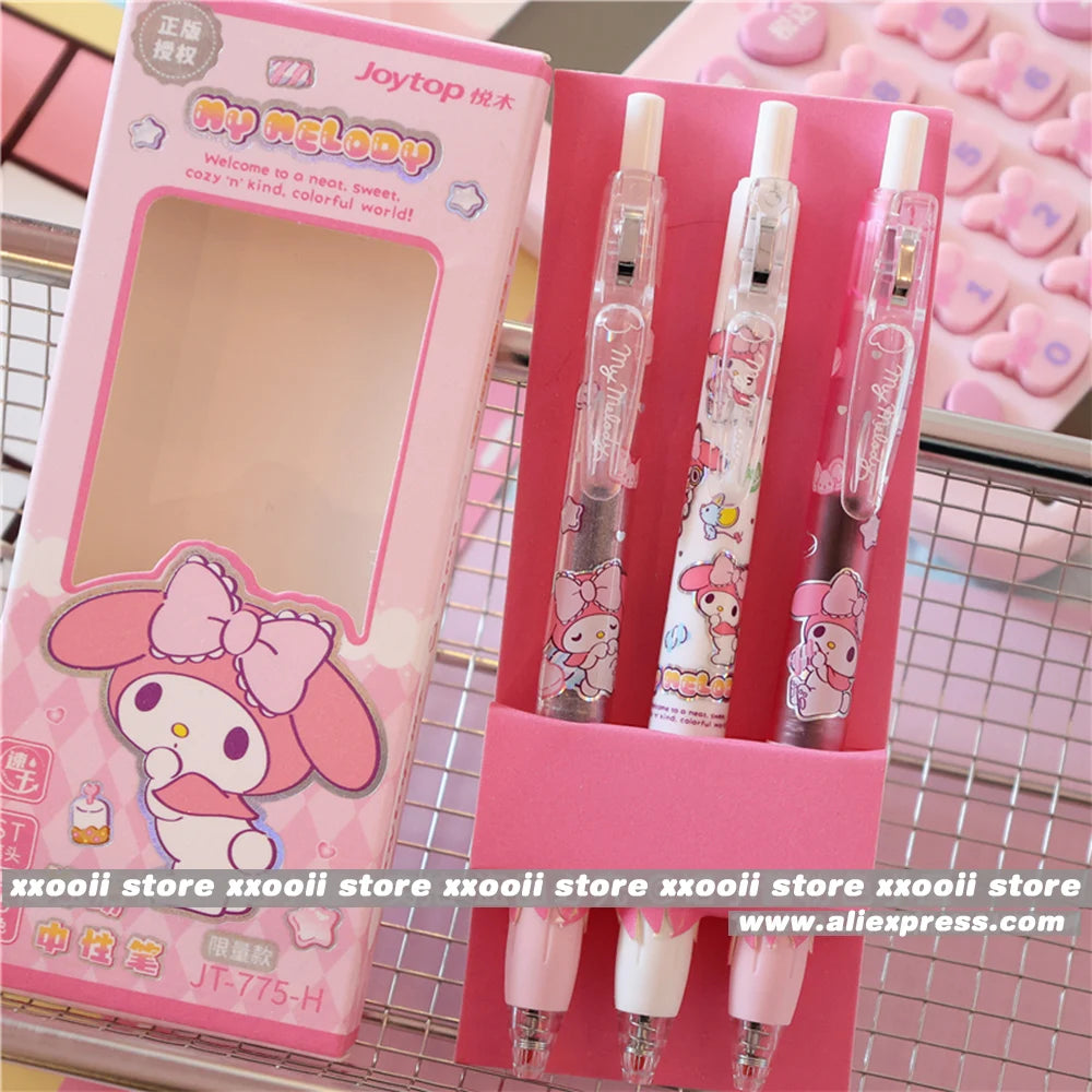 Sanrio Character 0.5mm Gel Pens – 3-Piece Set
