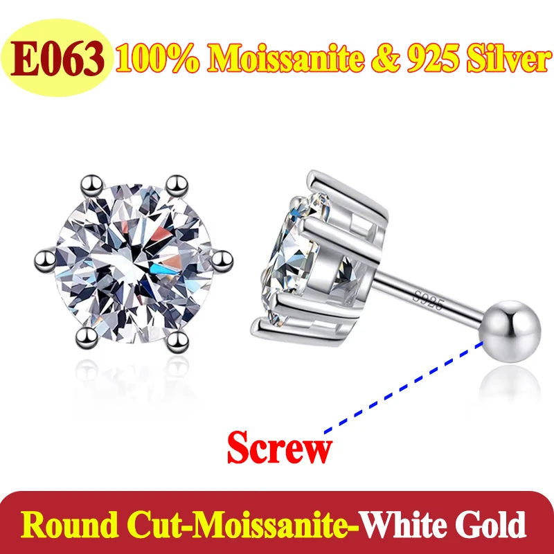 Women's Sparkling Round Stud Earrings