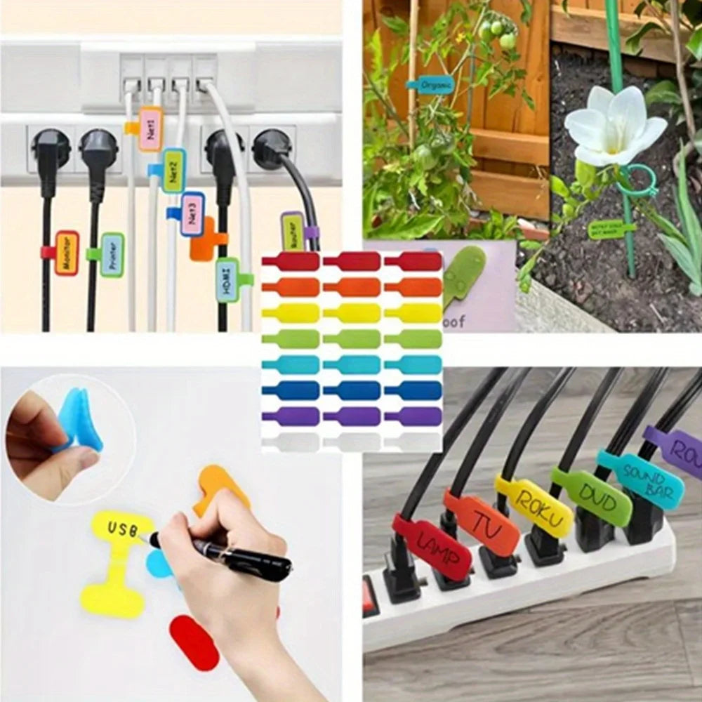 Reusable Waterproof Cable Labels – Color-Coded Wire Organizers