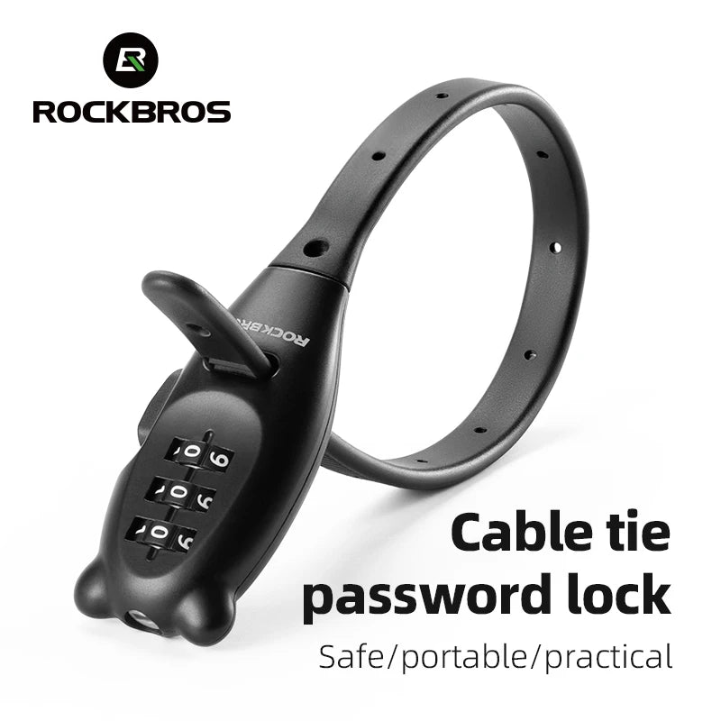 ROCKBROS Portable Bicycle Cable Lock – Compact Anti-Theft Bike Security Lock