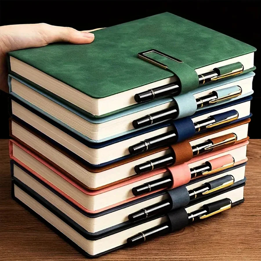 Vintage A5 Leather Notebook – Classic Journal & Daily Planner